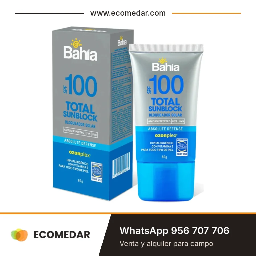 Bloqueador Bahía Total Sunblock SPF 100 de 60 g