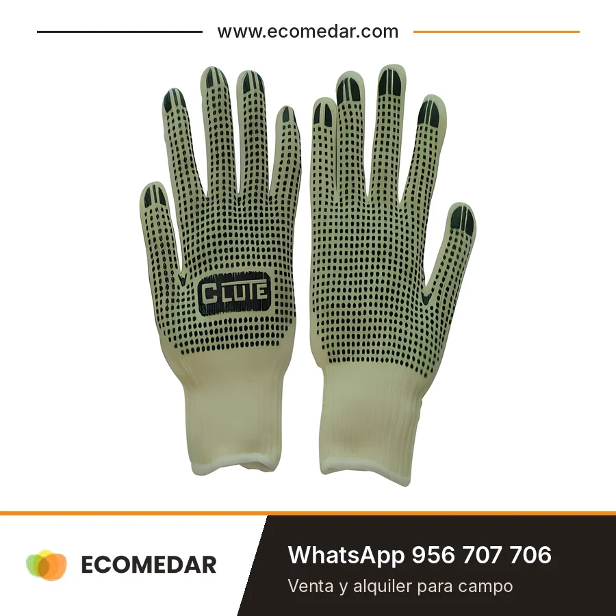 Guante de hilo con puntos de PVC Clute
