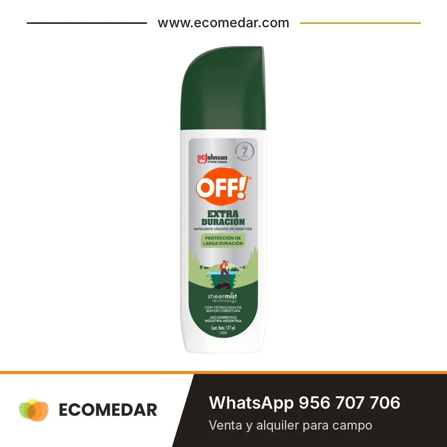 Repelente OFF! Extra Duración spray de 177 ml